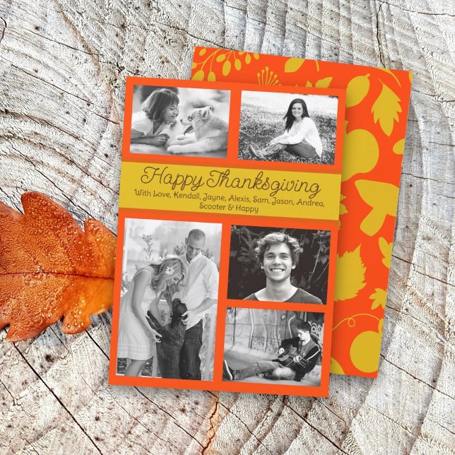 Bon thanksgiving Photo Collage Carte de voeux (Créateur téléchargé)