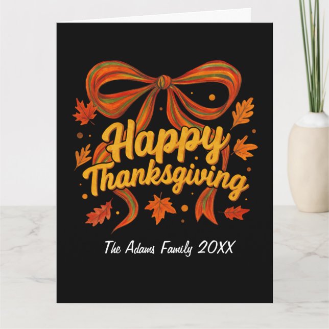 Bon thanksgiving plié Carte de Vacances, Merci (Devant)