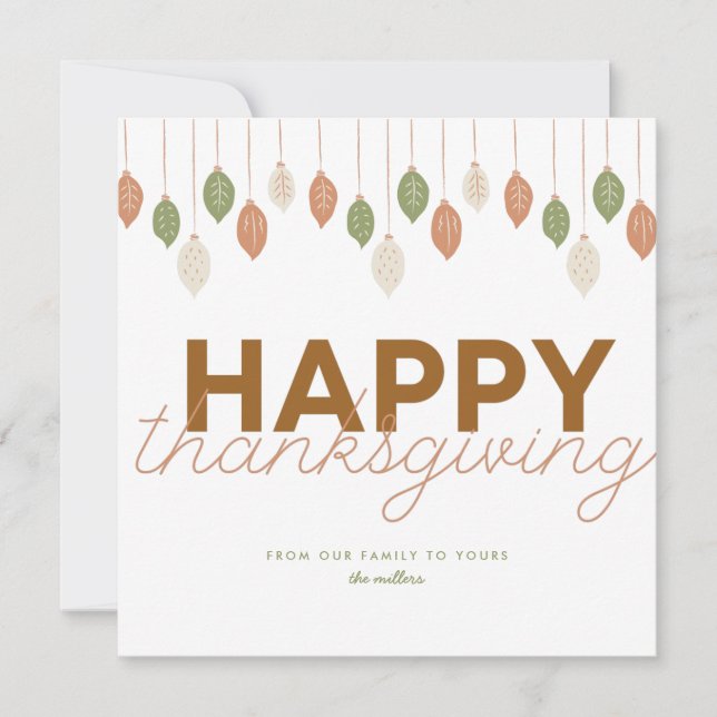 BON THANKSGIVING RETRO | Carte de voeux (Devant)