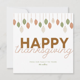 BON THANKSGIVING RETRO Carte de voeux