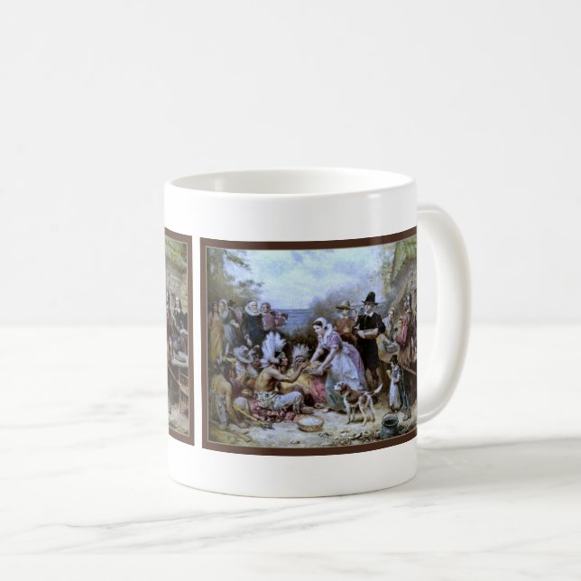 Bon thanksgiving vintage-américain Mug (Devant droit)
