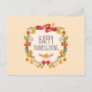 Bon thanksgiving Vintage élégant   Carte postale
