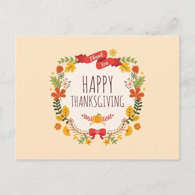 Bon thanksgiving Vintage élégant | Carte postale (Devant)
