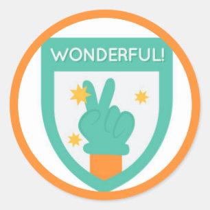 Bon Travail Professeur Étudiant Sticker Classic Ro