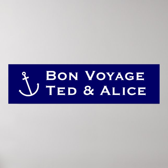 Bon Voyage Banner Poster (Front)