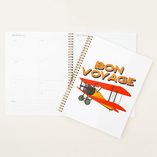 Bon Voyage Biplane Vintage Airplane Planner