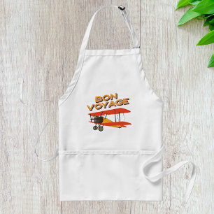 Bon Voyage Biplane Vintage Airplane Standard Apron