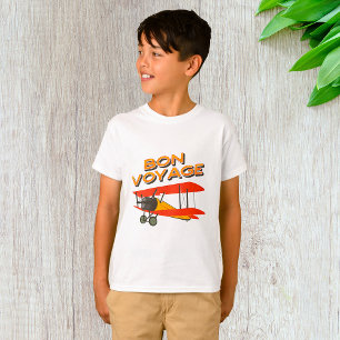 Bon Voyage Biplane Vintage Airplane T-Shirt
