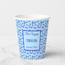 Bon Voyage Blue umbrellas pattern Paper cup