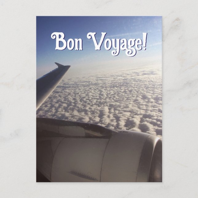 Bon Voyage Fenêtre Siège Carte postale (Devant)