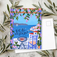 BON VOYAGE Flowers Terrace Greek Island