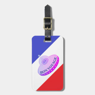 Bon Voyage Flying Saucer Luggage Tag