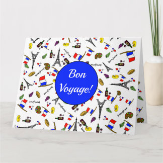 Bon Voyage French Themed Greetings Card