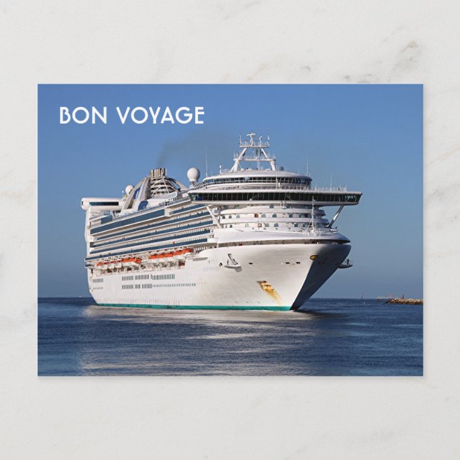 Bon Voyage: Golden Princess cruise ship Postcard (Front)
