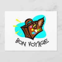 Bon Voyage, have a good trip! Winged suitcase