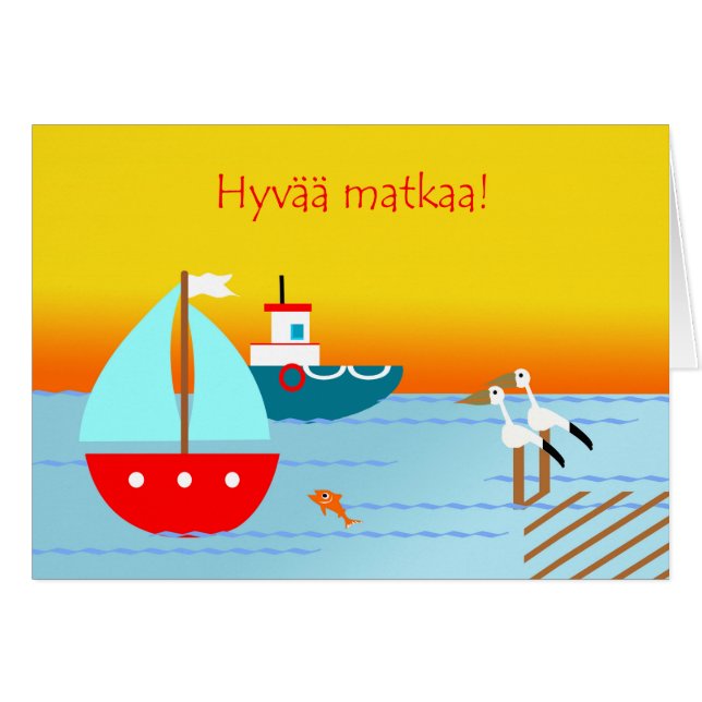 Bon Voyage in Finnish, Hyvaa matkaa! Sunset (Front Horizontal)