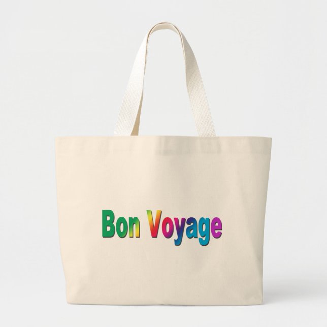 Bon Voyage Large Tote Bag (Front)
