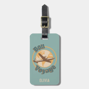 Bon Voyage Let's travel the world design Luggage Tag