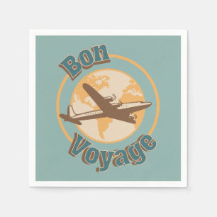 Bon Voyage Let's travel the world design Napkin