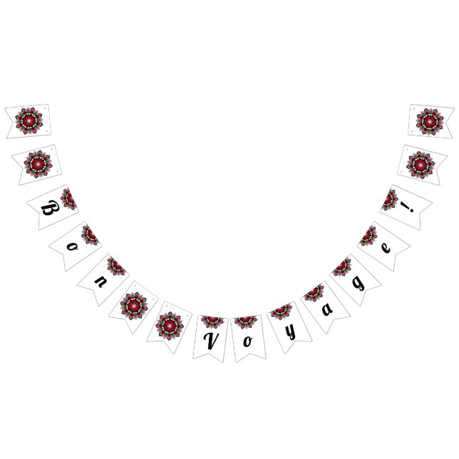 Bon voyage! Mandala in deep pink Bunting Flags (All)