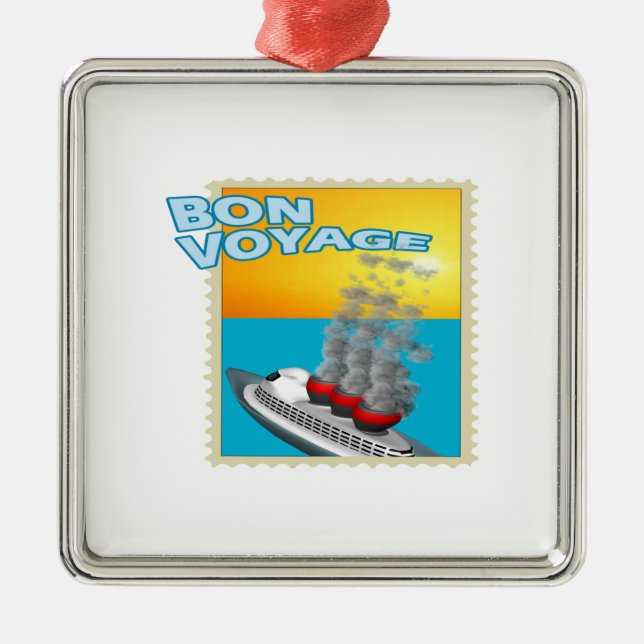 Bon Voyage Metal Ornament (Front)