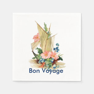 Bon Voyage Party, Oriental Junk Sailboat Napkin