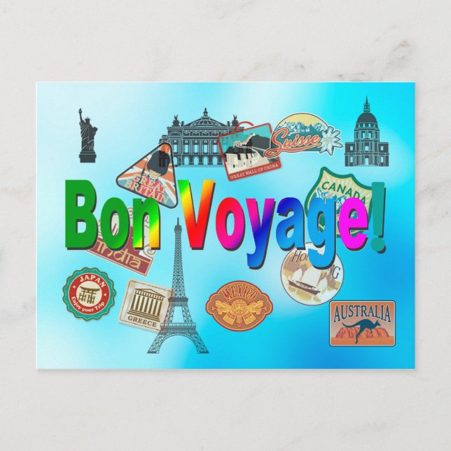 Bon voyage postcard (Front)