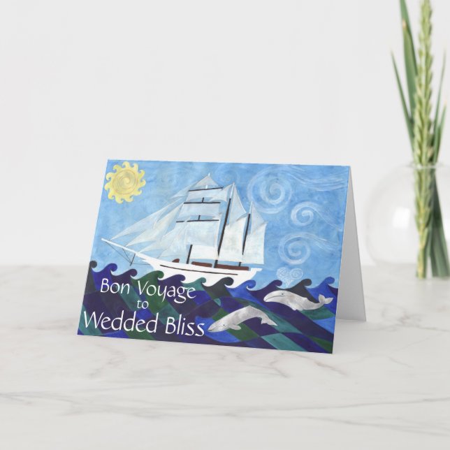 Bon Voyage to Wedded Bliss Card (Front)