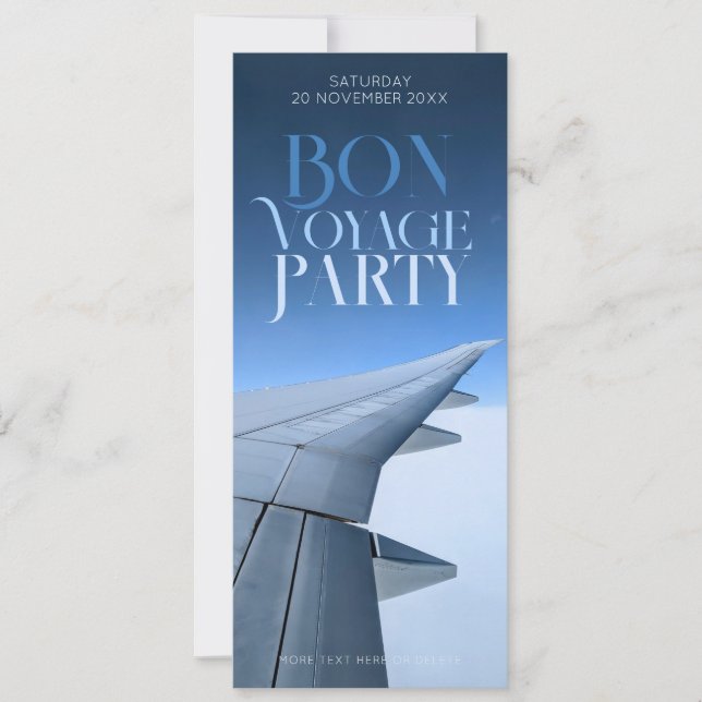 Bon Voyage We're Going Overseas Party Invitation (Front)