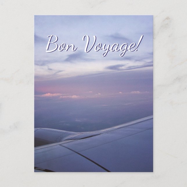 Bon Voyage Window Seat Postcard - Customized (Front)