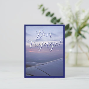 Bon Voyage Window Seat Travel Postcard