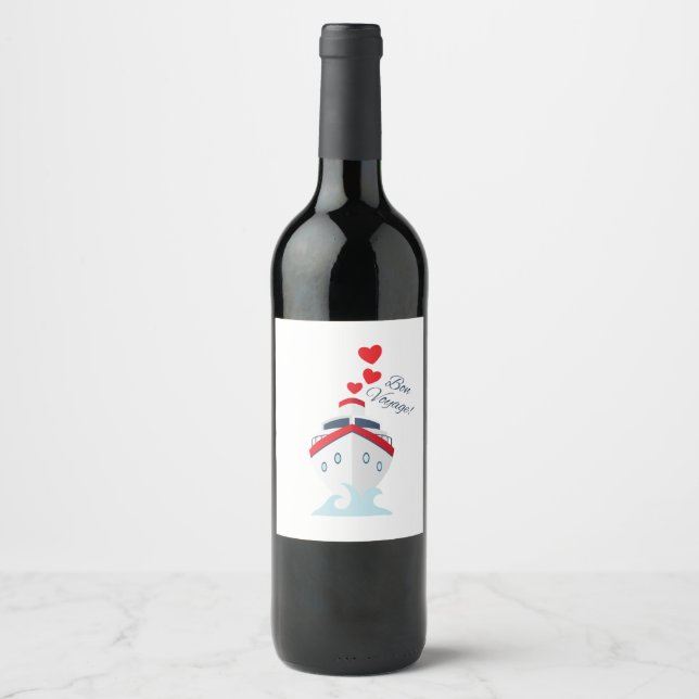 Bon Voyage Wine Label (Front)