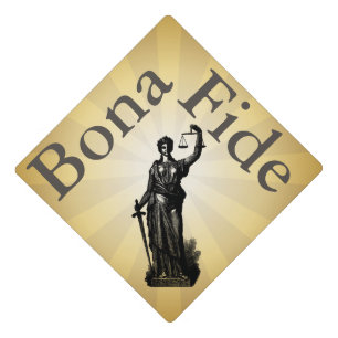 Bona Fide Lady Justice With Starburst Graduation Cap Topper