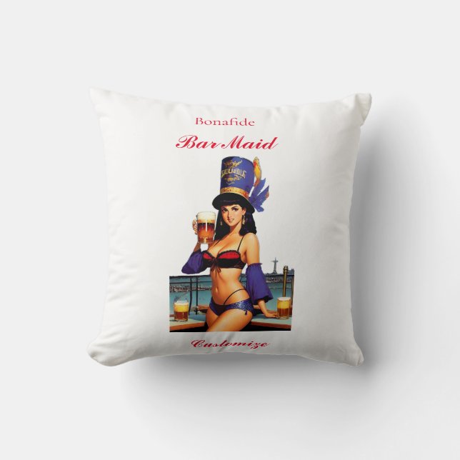 Bonafide Bar Maid Thunder_Cove  Throw Pillow (Front)