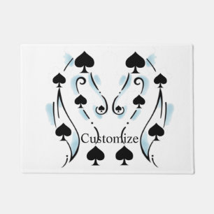 Bonafide Black Spades Tattoo Style Thunder_Cove Doormat