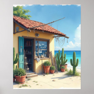 Bonaire fish shack sold out poster