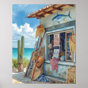 Bonaire fish shack sold out poster