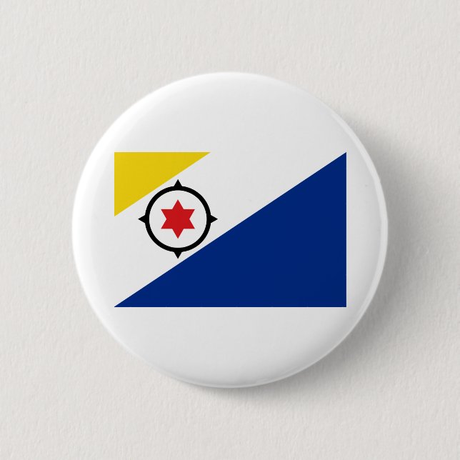 Bonaire Flag 2 Inch Round Button (Front)