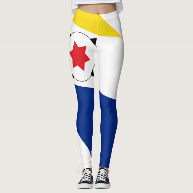 Bonaire Island flag Leggings (Front)