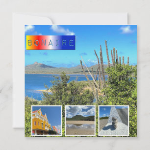 Bonaire Photo Collage carte à plat