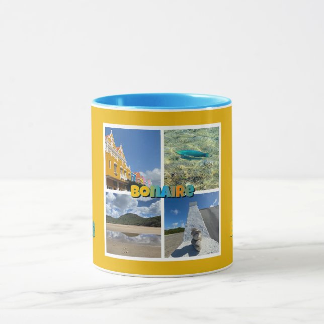 Bonaire Scenic Photo Collage Mug (Center)