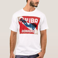 Bonaire Scuba Diver - Blue Retro