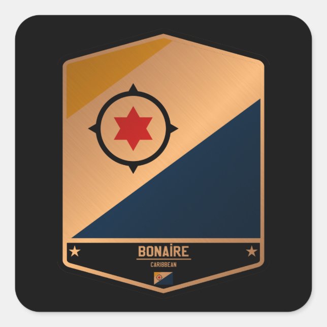 Bonaire Square Sticker (Front)