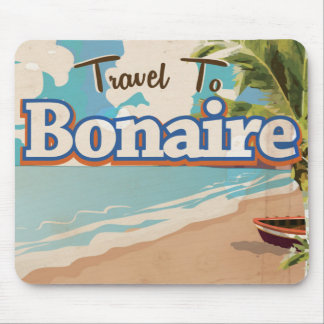 Bonaire vintage travel poster art. mouse pad
