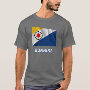 Bonaire Waving Flag with Name T-Shirt