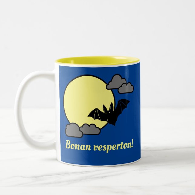 Bonan vesperton! Two-Tone coffee mug (Left)
