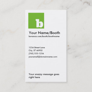 Bonanza Vertical Grassy Business Card