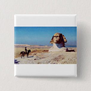 Bonaparte Before the Sphinx by Jean-Leon Gerome 2 Inch Square Button