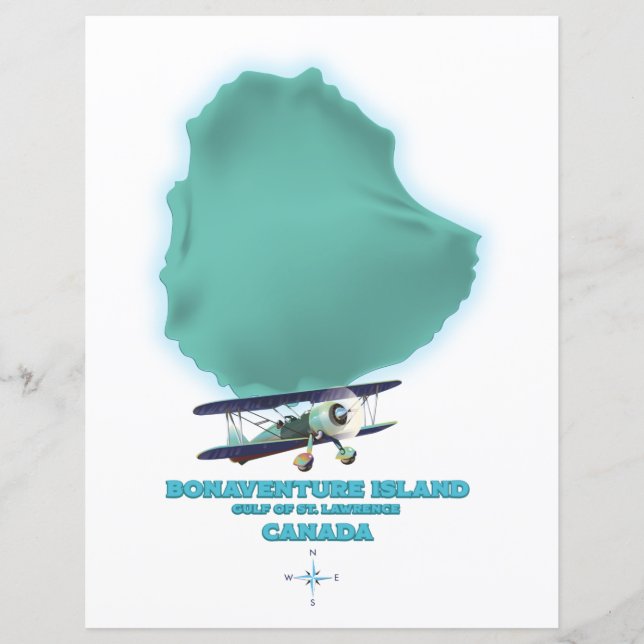 Bonaventure Island Canada map (Front)