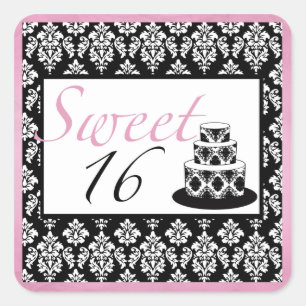 Bonbon 16 autocollants de fête d'anniversaire